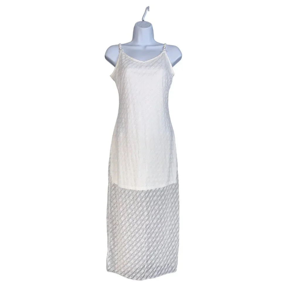 Wild Fable Junior Teens White Lace Slip Dress With Adjustable Straps Size Small - Picture 3 of 12
